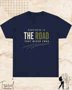 Happiness In Travel Cotton Tshirt Swiftsoul