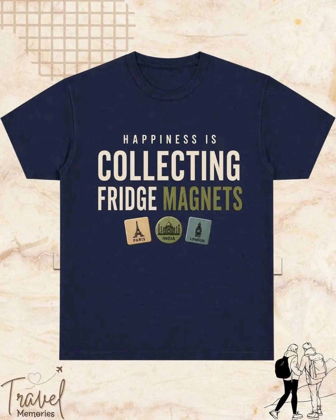 Happiness In Travel Cotton Tshirt Swiftsoul