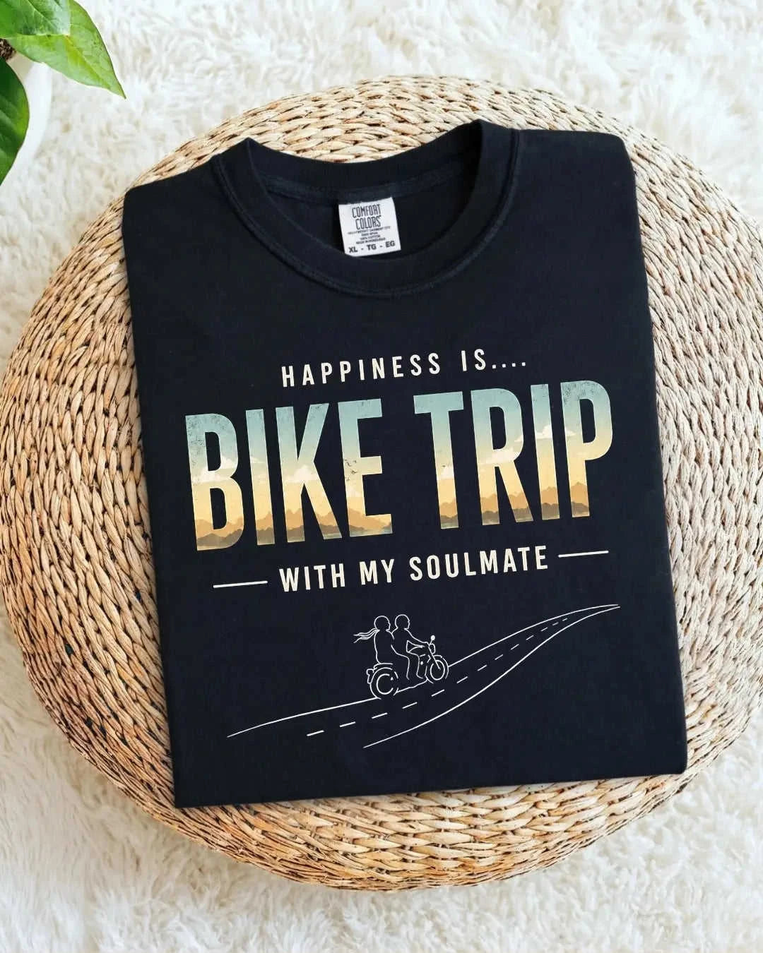 Happiness In Travel Cotton Tshirt Swiftsoul