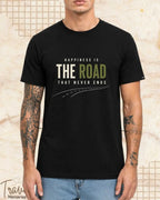Happiness In Travel Cotton Tshirt Swiftsoul