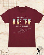 Happiness Is Travel Cotton Tshirt Billien LLC 