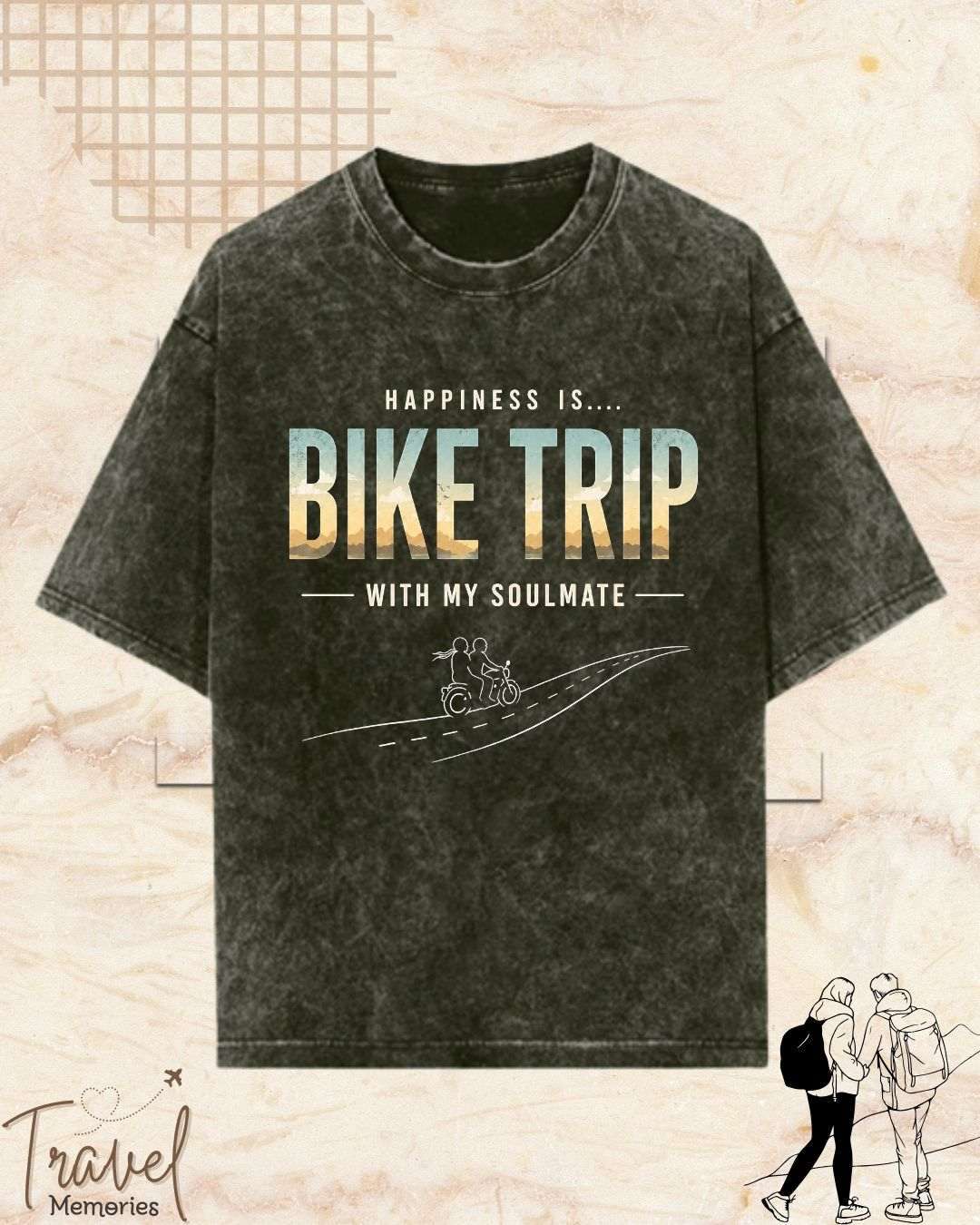 Happiness Is Travel Cotton Tshirt