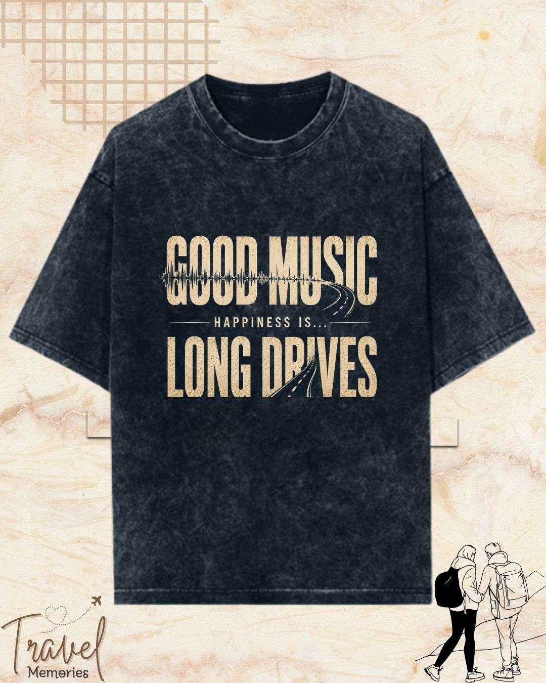 Happiness Is Travel Cotton Tshirt Billien LLC 