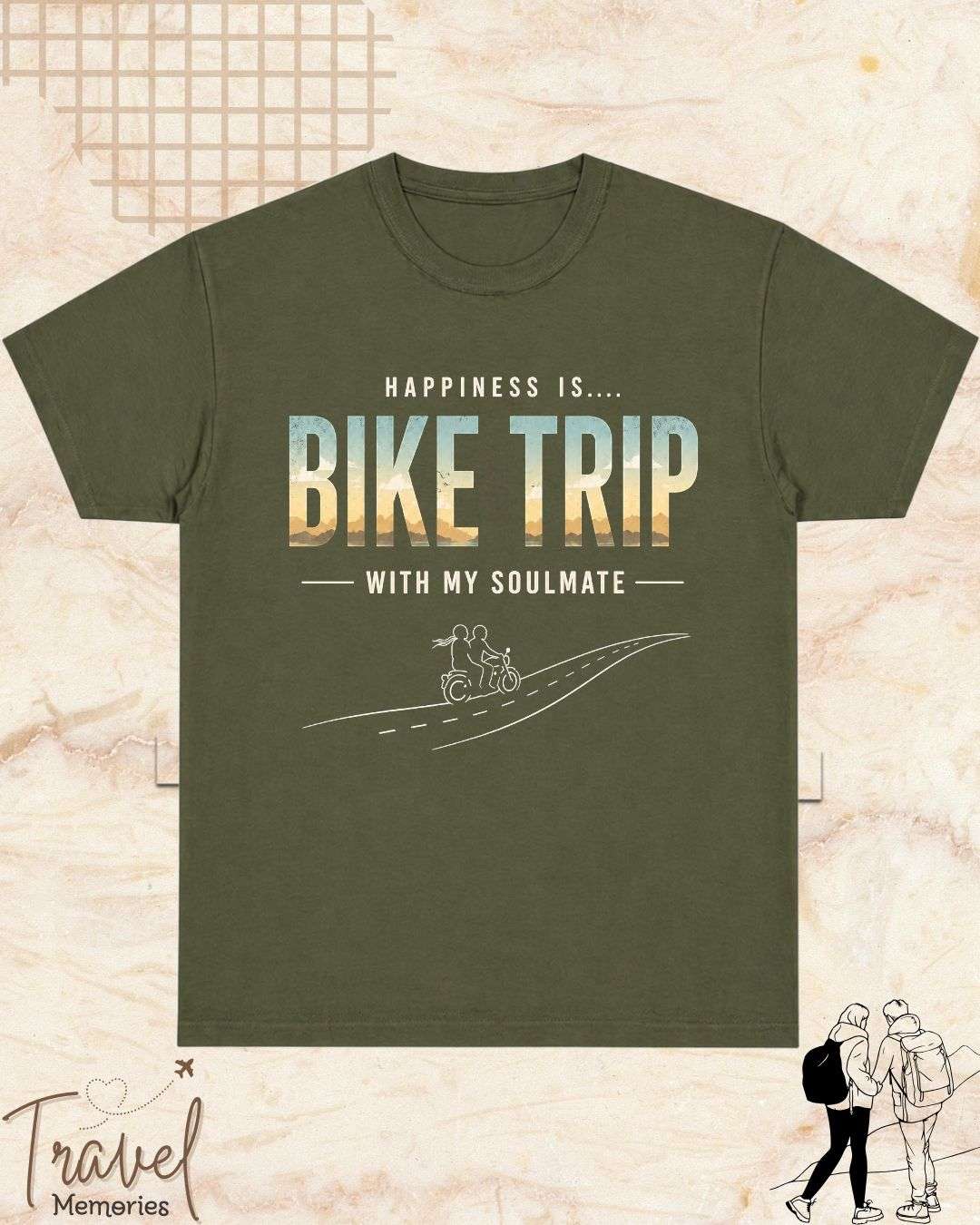 Happiness Is Travel Cotton Tshirt Swiftsoul 