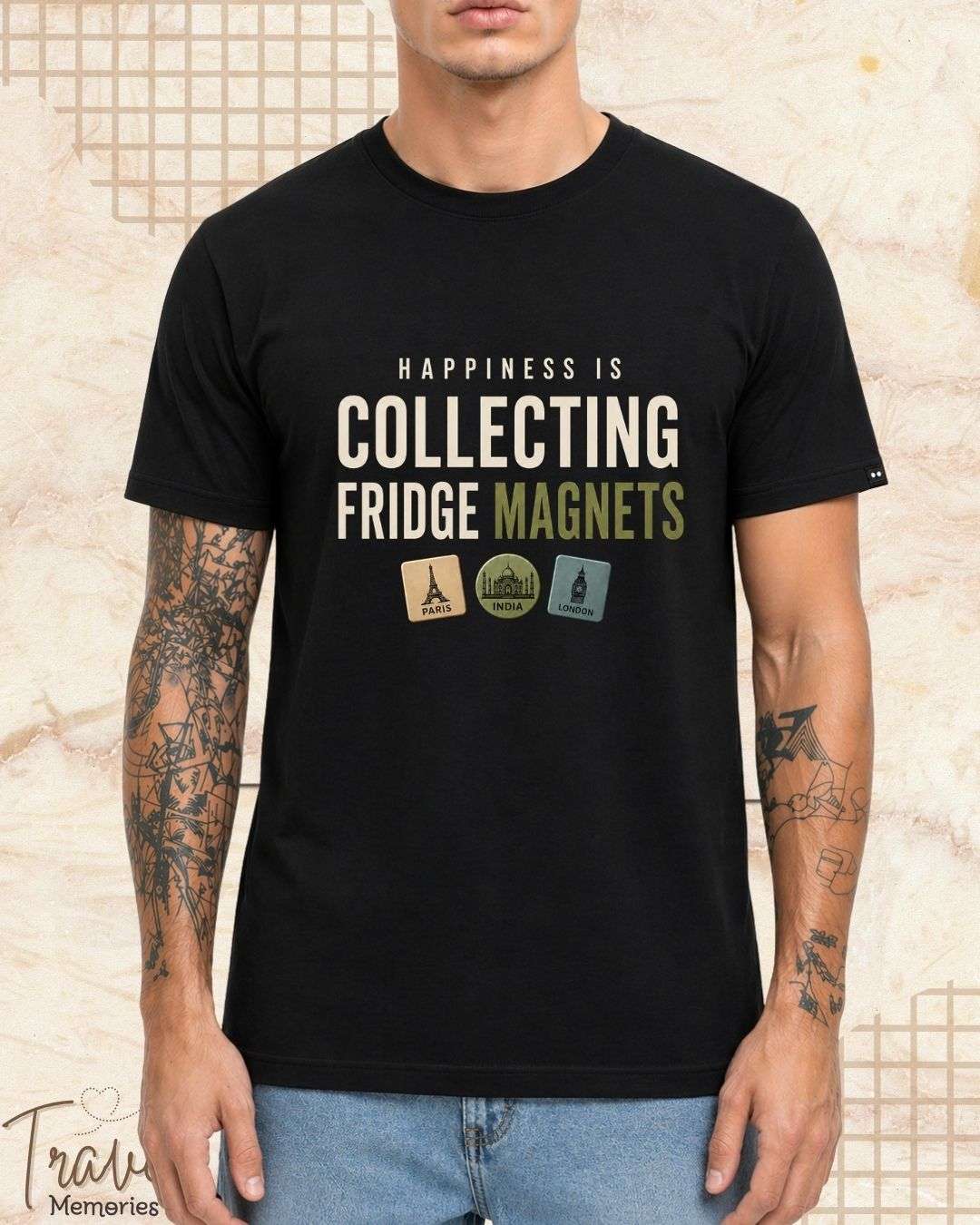 Happiness Is Travel Cotton Tshirt Swiftsoul 