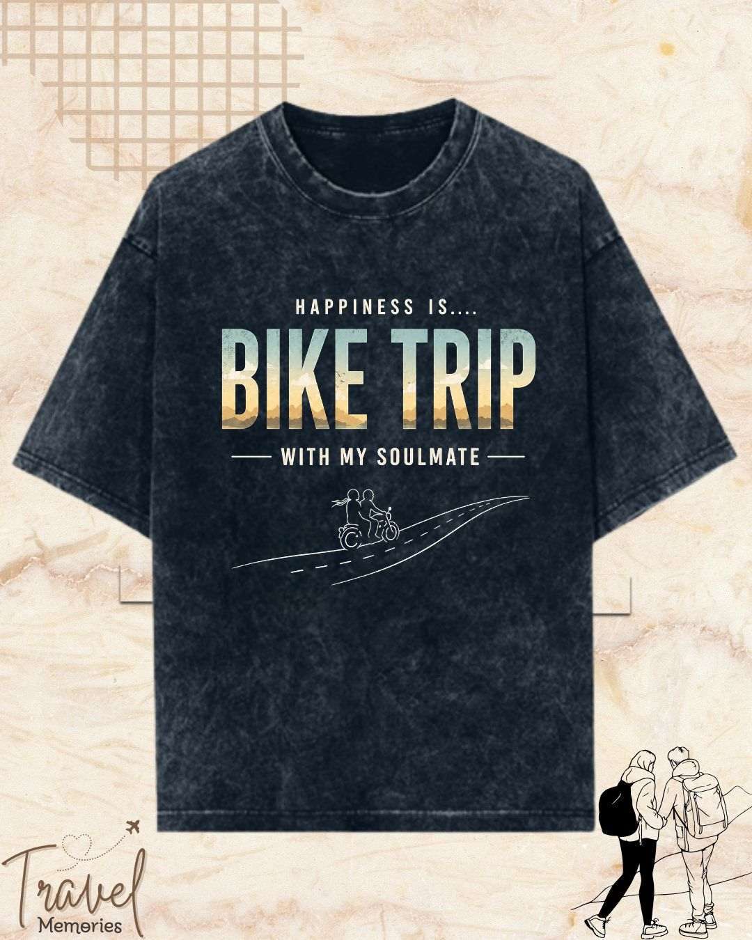 Happiness Is Travel Cotton Tshirt