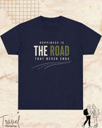 Happiness Is Travel Cotton Tshirt Swiftsoul 