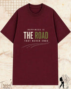 Happiness Is Travel Cotton Tshirt Swiftsoul 
