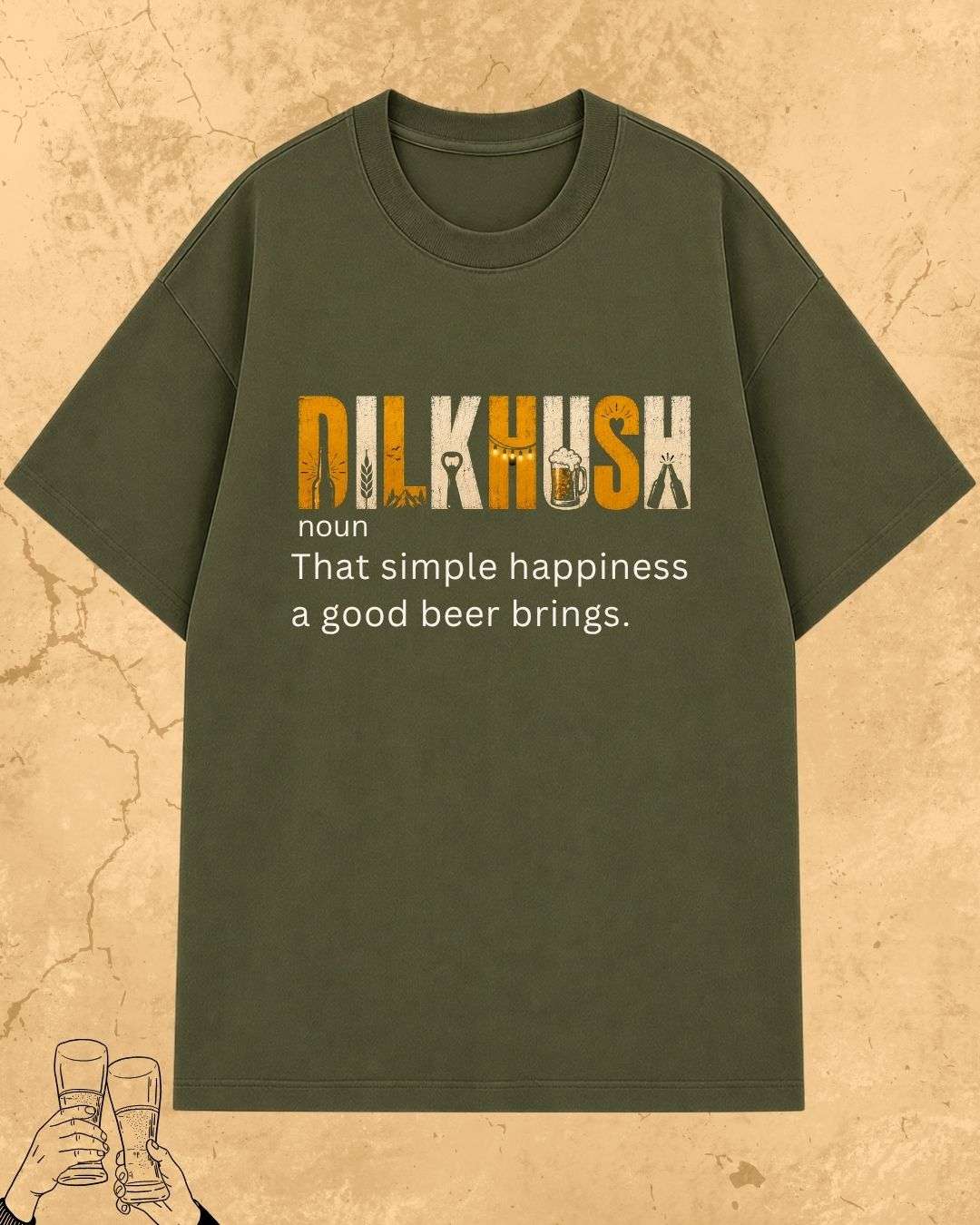Hinglish Beer Dictionary Cotton Tshirt Billien LLC 