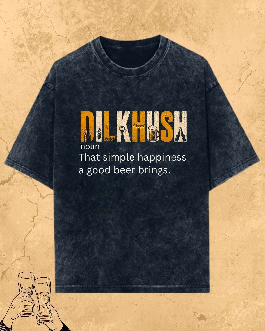Hinglish Beer Dictionary Cotton Tshirt Billien LLC 