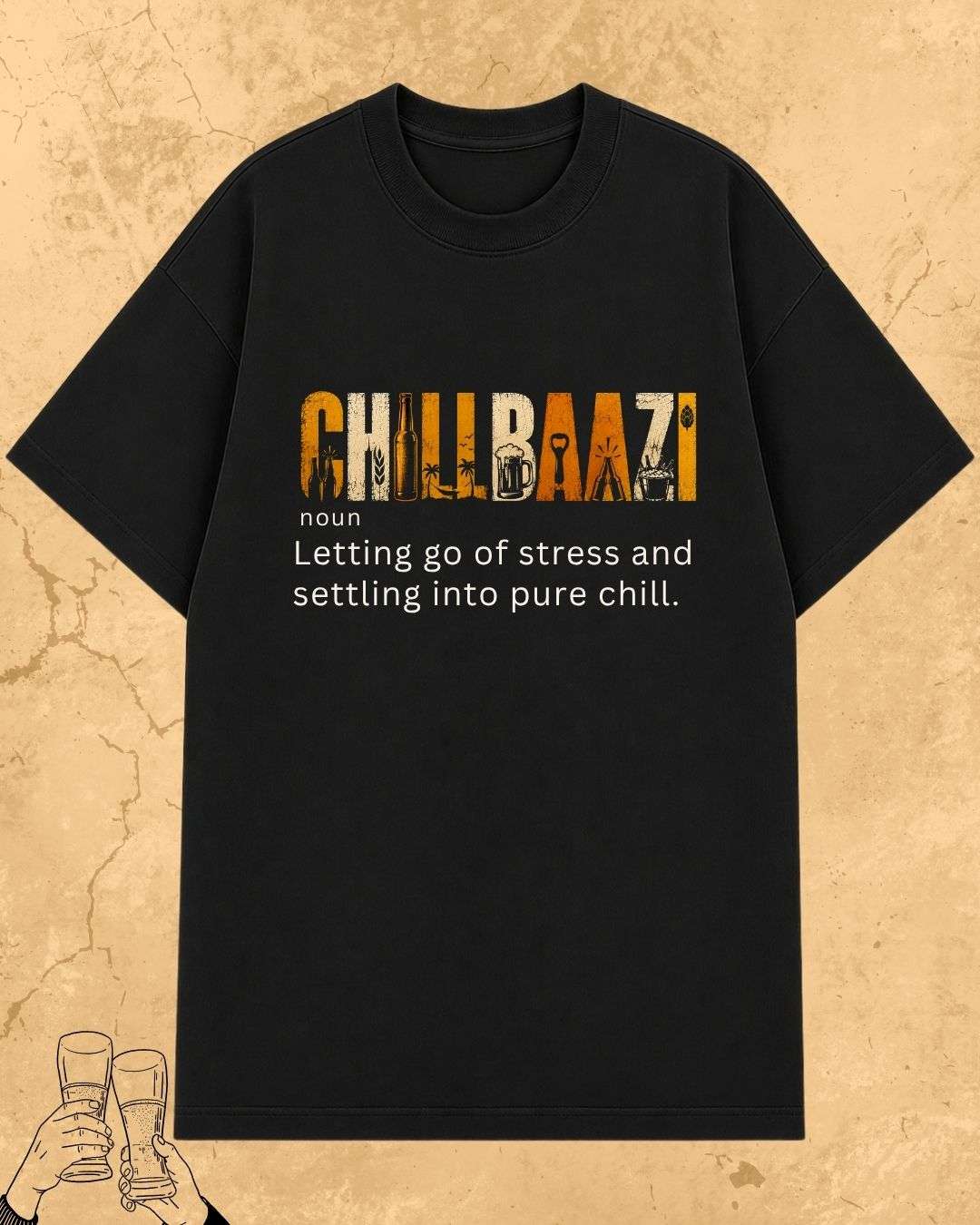 Hinglish Beer Dictionary Cotton Tshirt Billien LLC 