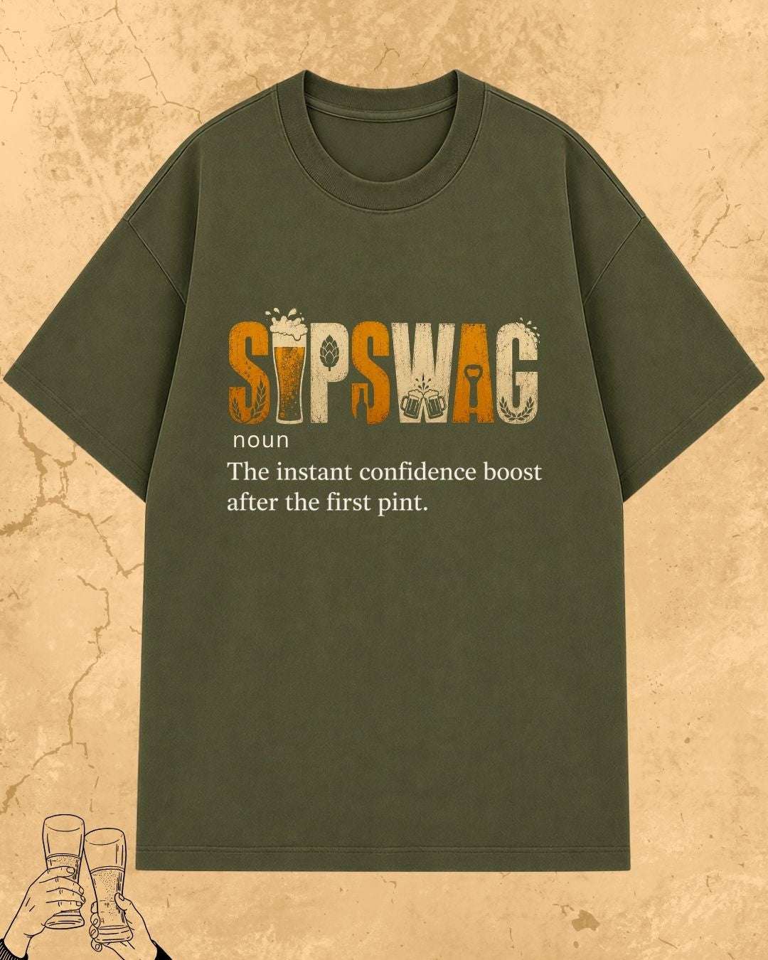 Hinglish Beer Dictionary Cotton Tshirt Billien LLC 