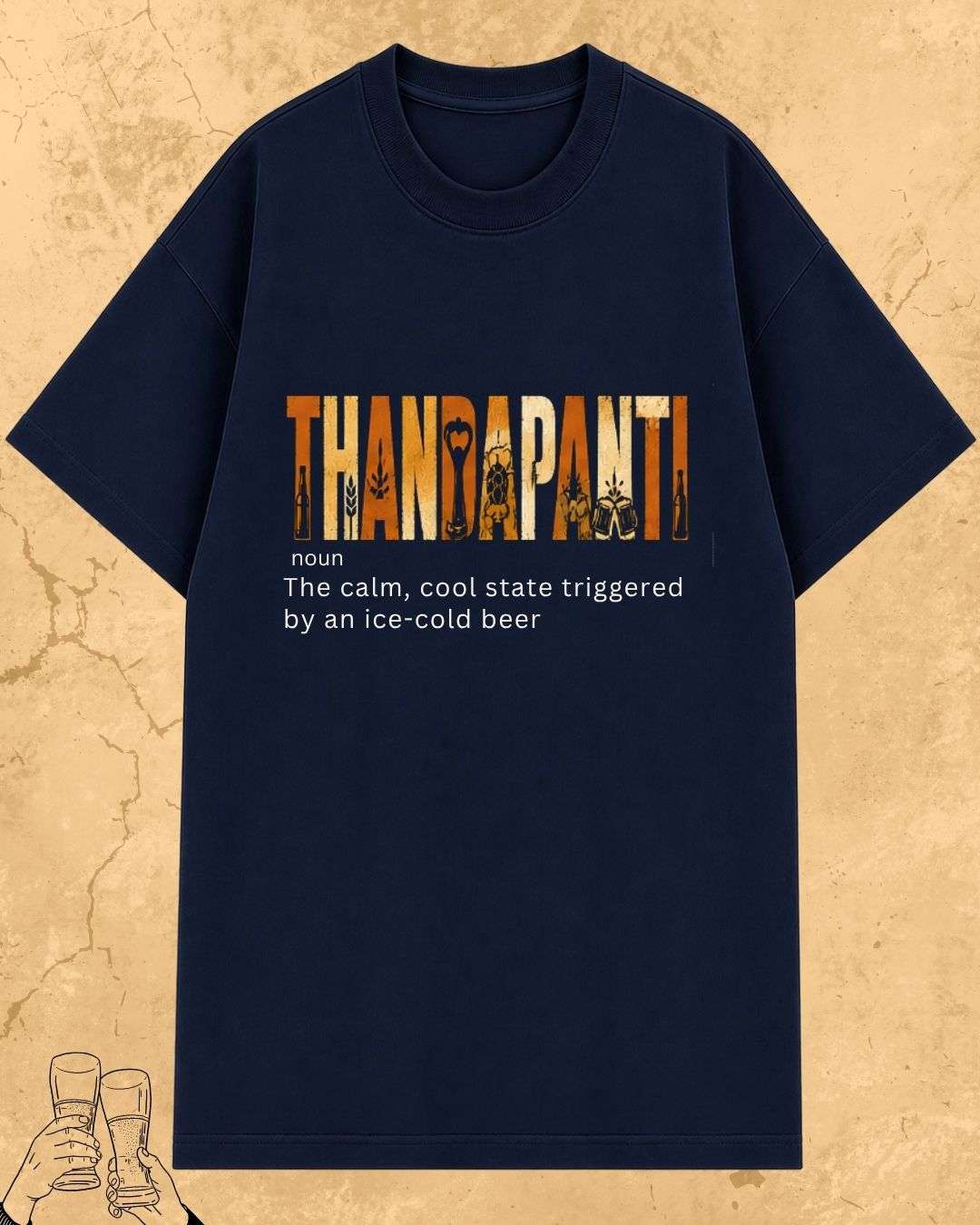 Hinglish Beer Dictionary Cotton Tshirt Billien LLC 