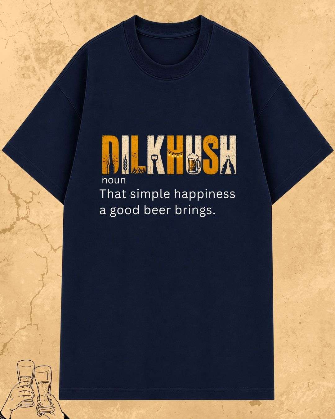 Hinglish Beer Dictionary Cotton Tshirt Billien LLC 