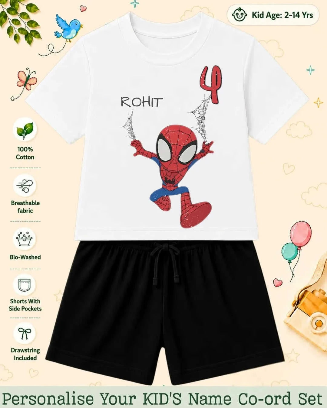 Hollywood Custom Kid Co-ord Set Swiftsoul