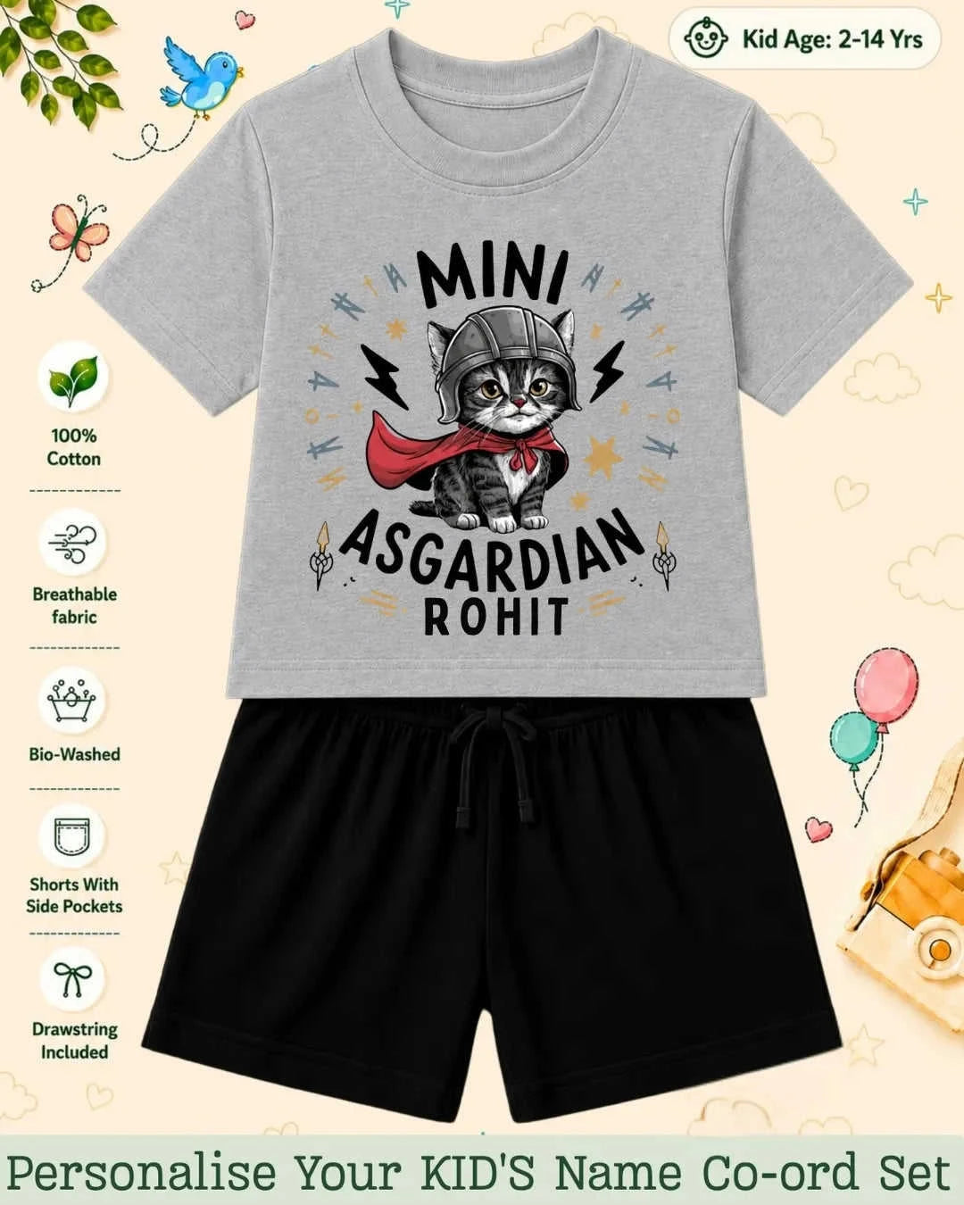 Hollywood Custom Kid Co-ord Set Swiftsoul