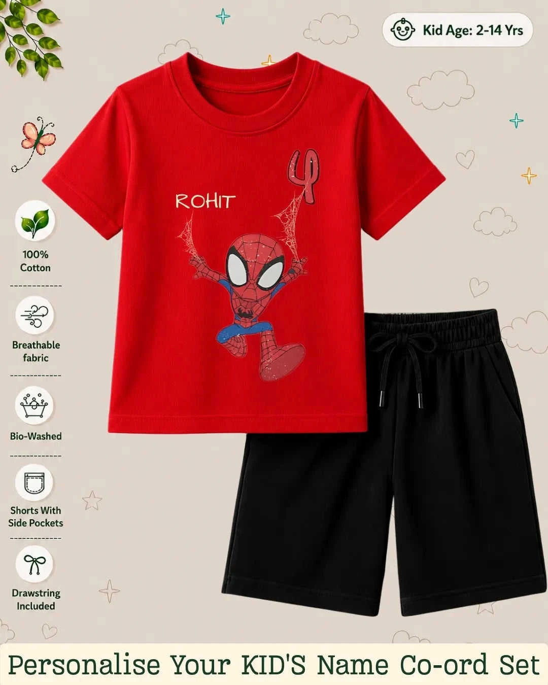 Hollywood Custom Kid Co-ord Set Swiftsoul