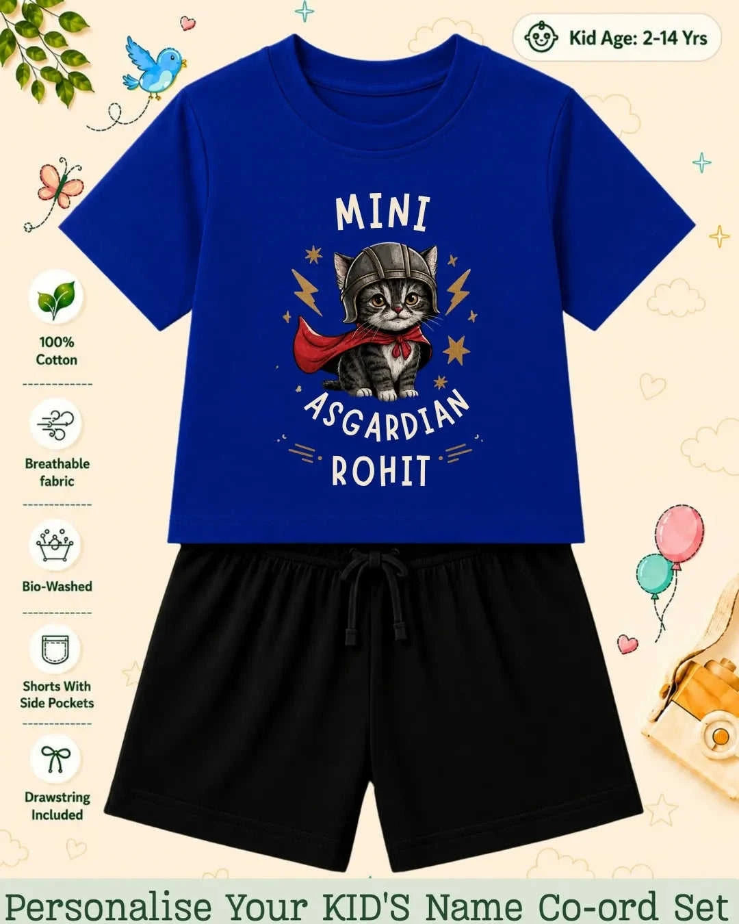 Hollywood Custom Kid Co-ord Set Swiftsoul