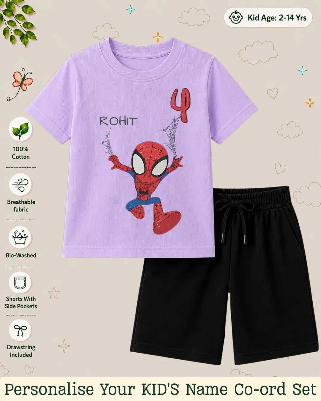 Hollywood Custom Kid Co-ord Set Swiftsoul