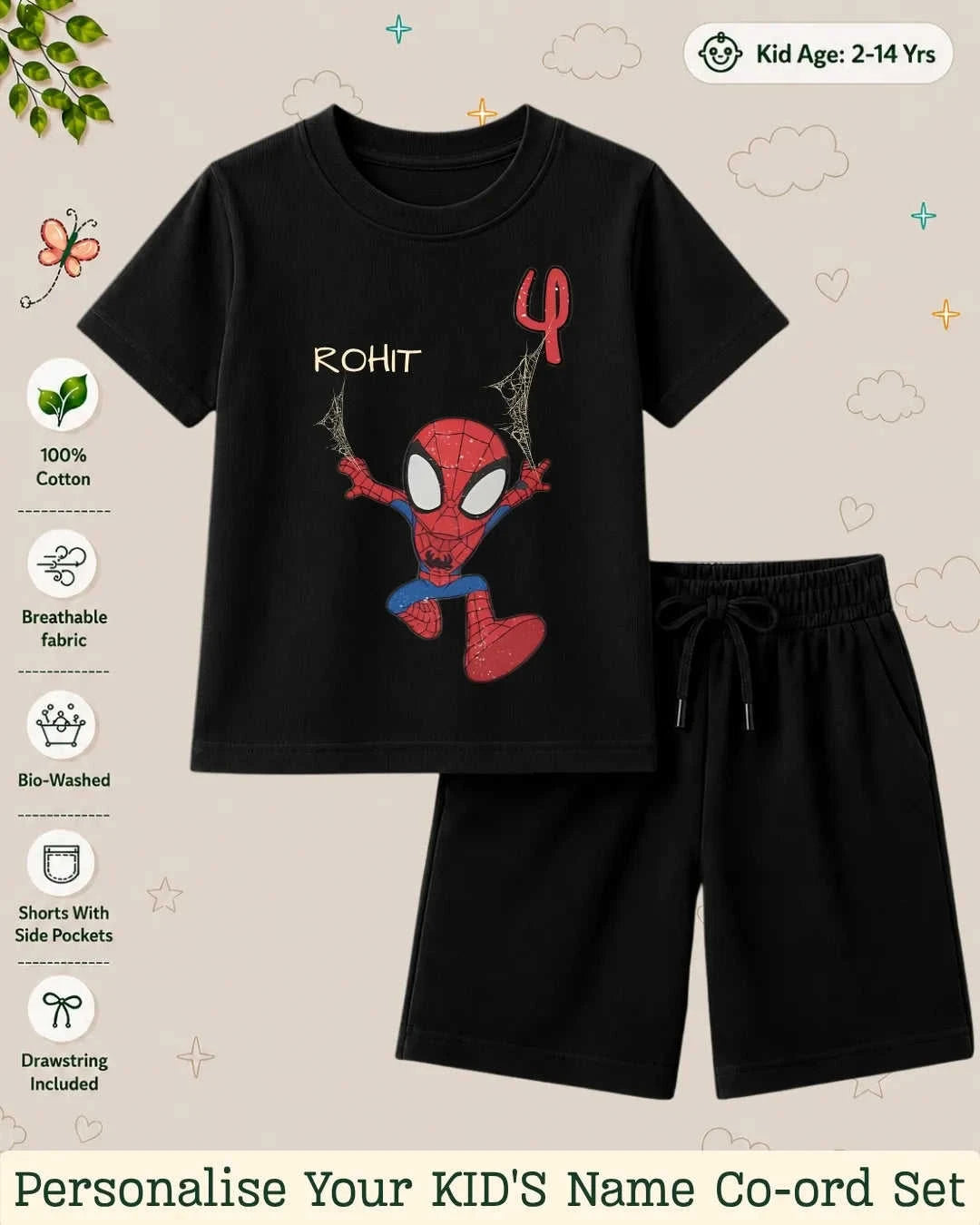 Hollywood Custom Kid Co-ord Set Swiftsoul