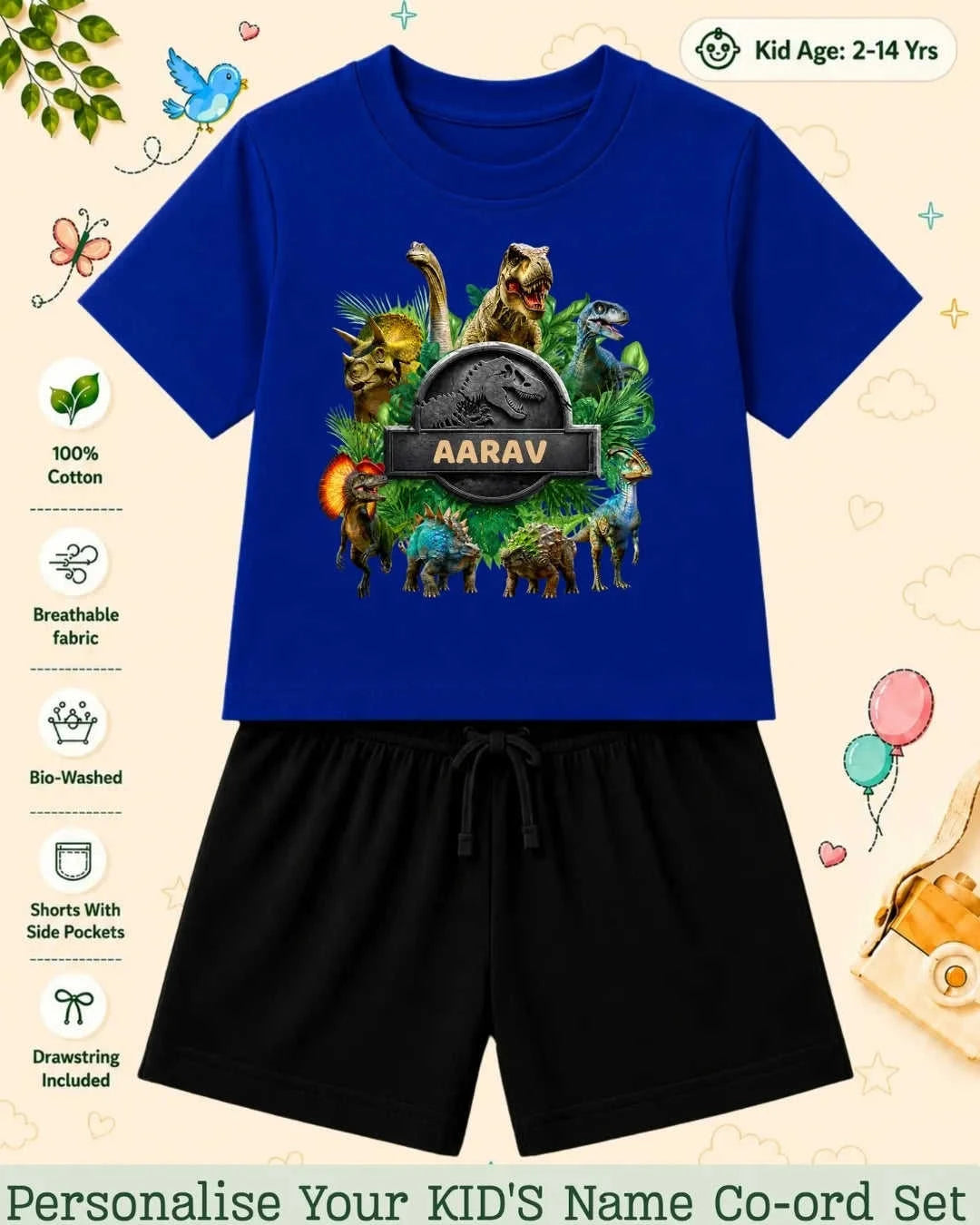 Hollywood Custom Kid Co-ord Set Swiftsoul