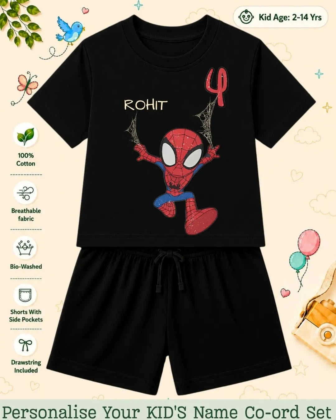 Hollywood Custom Kid Co-ord Set Swiftsoul