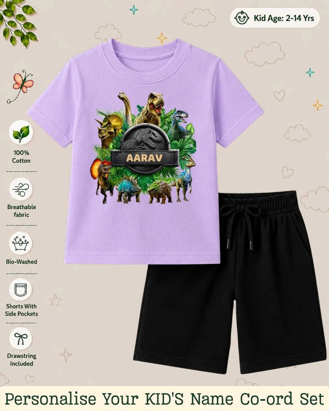 Hollywood Custom Kid Co-ord Set Swiftsoul