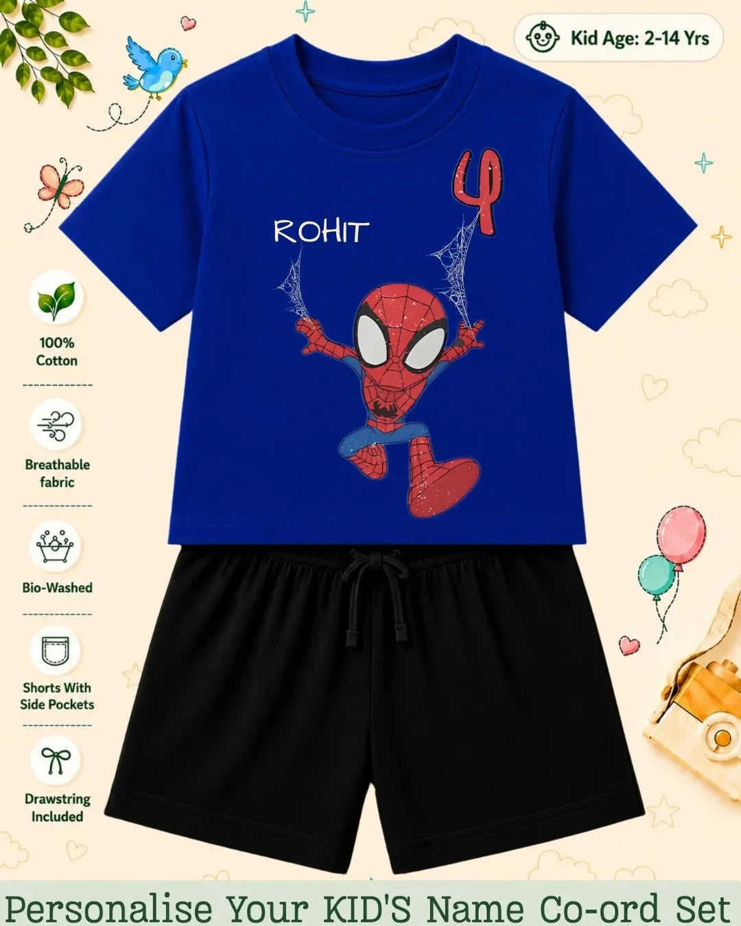 Hollywood Custom Kid Co-ord Set Swiftsoul