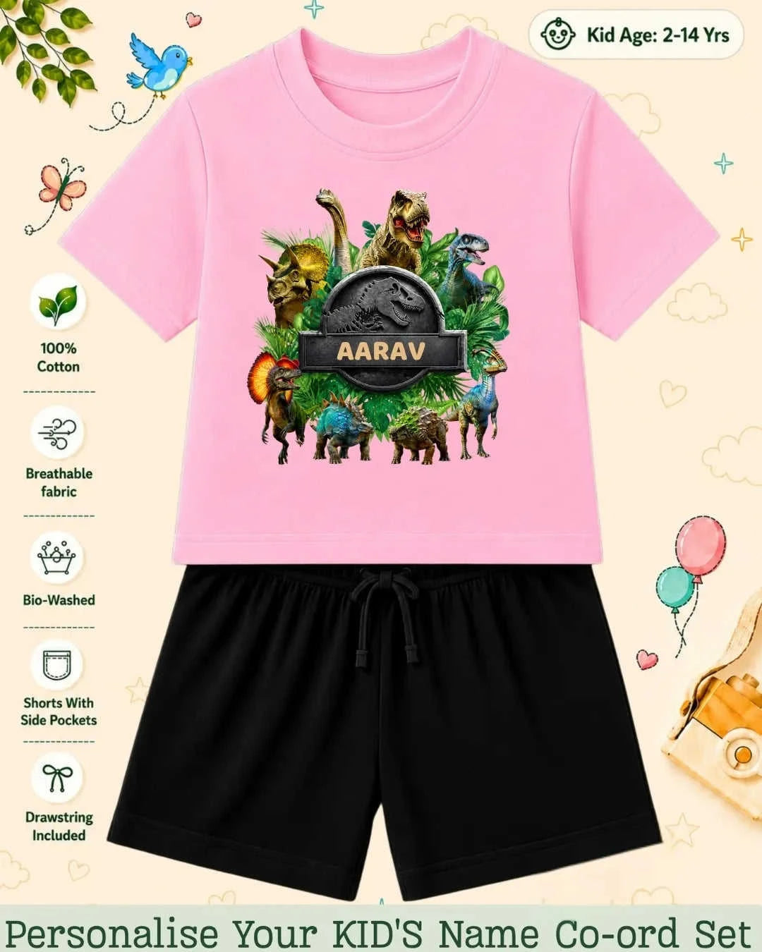 Hollywood Custom Kid Co-ord Set Swiftsoul