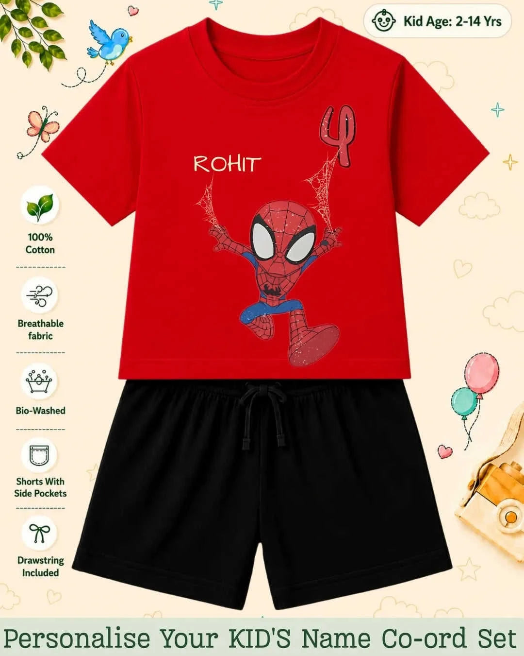 Hollywood Custom Kid Co-ord Set Swiftsoul