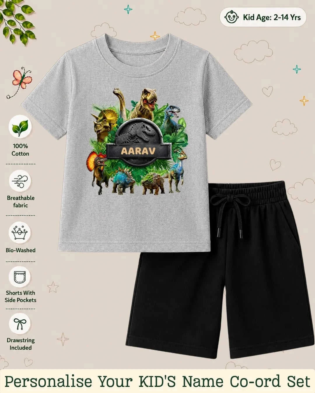Hollywood Custom Kid Co-ord Set Swiftsoul