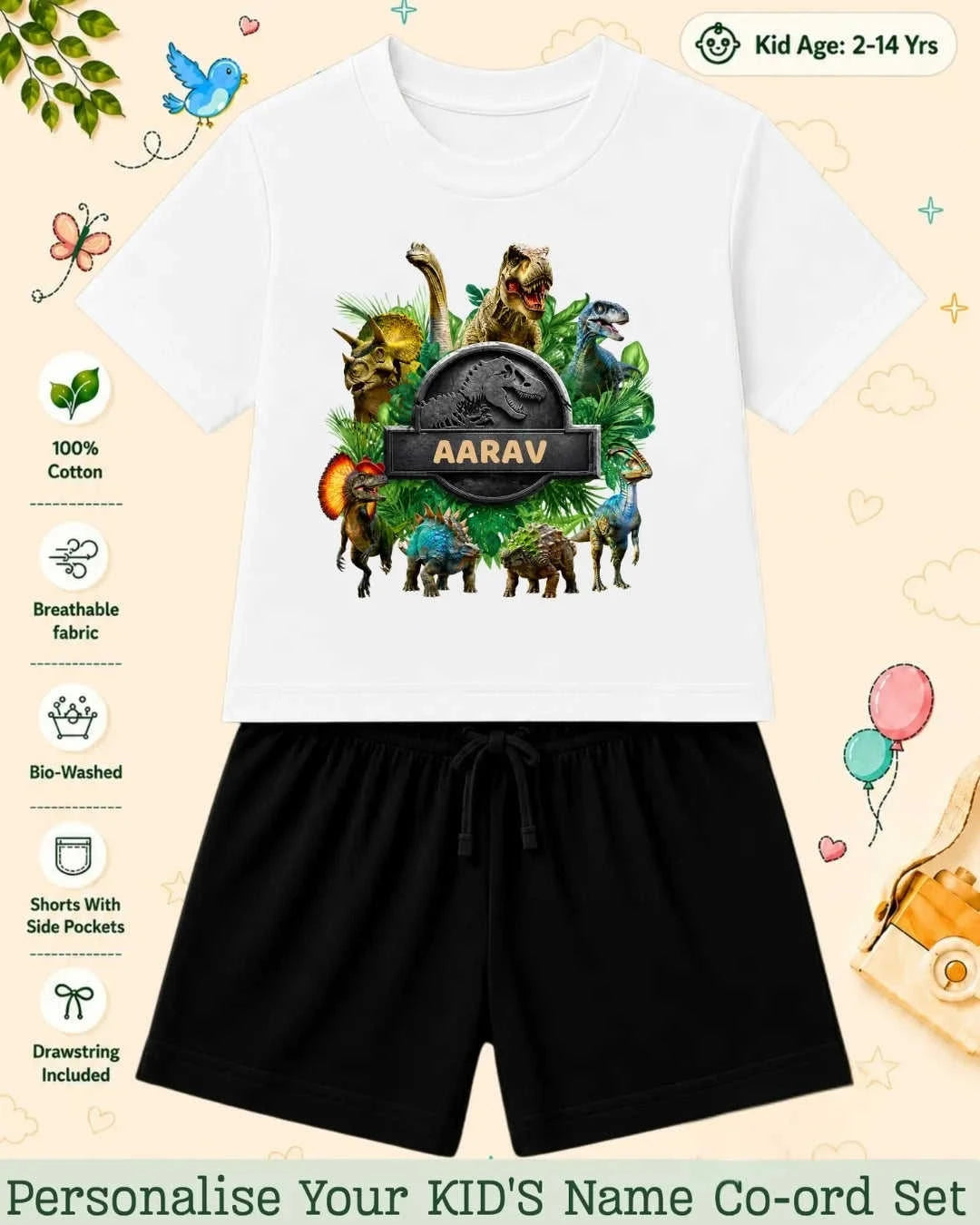 Hollywood Custom Kid Co-ord Set Swiftsoul