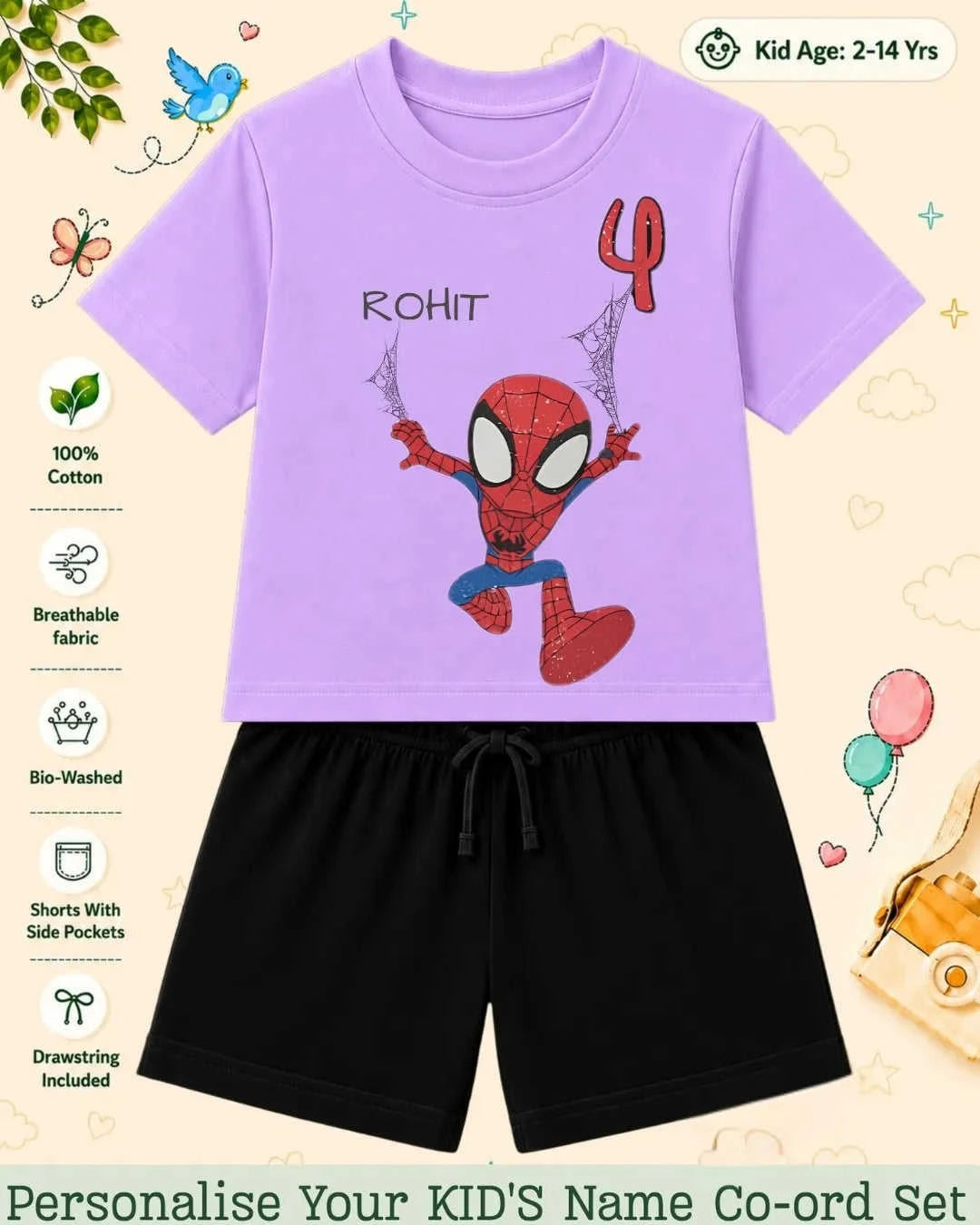 Hollywood Custom Kid Co-ord Set Swiftsoul