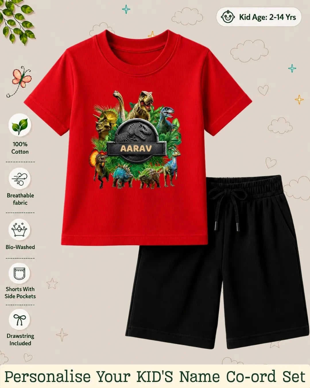 Hollywood Custom Kid Co-ord Set Swiftsoul
