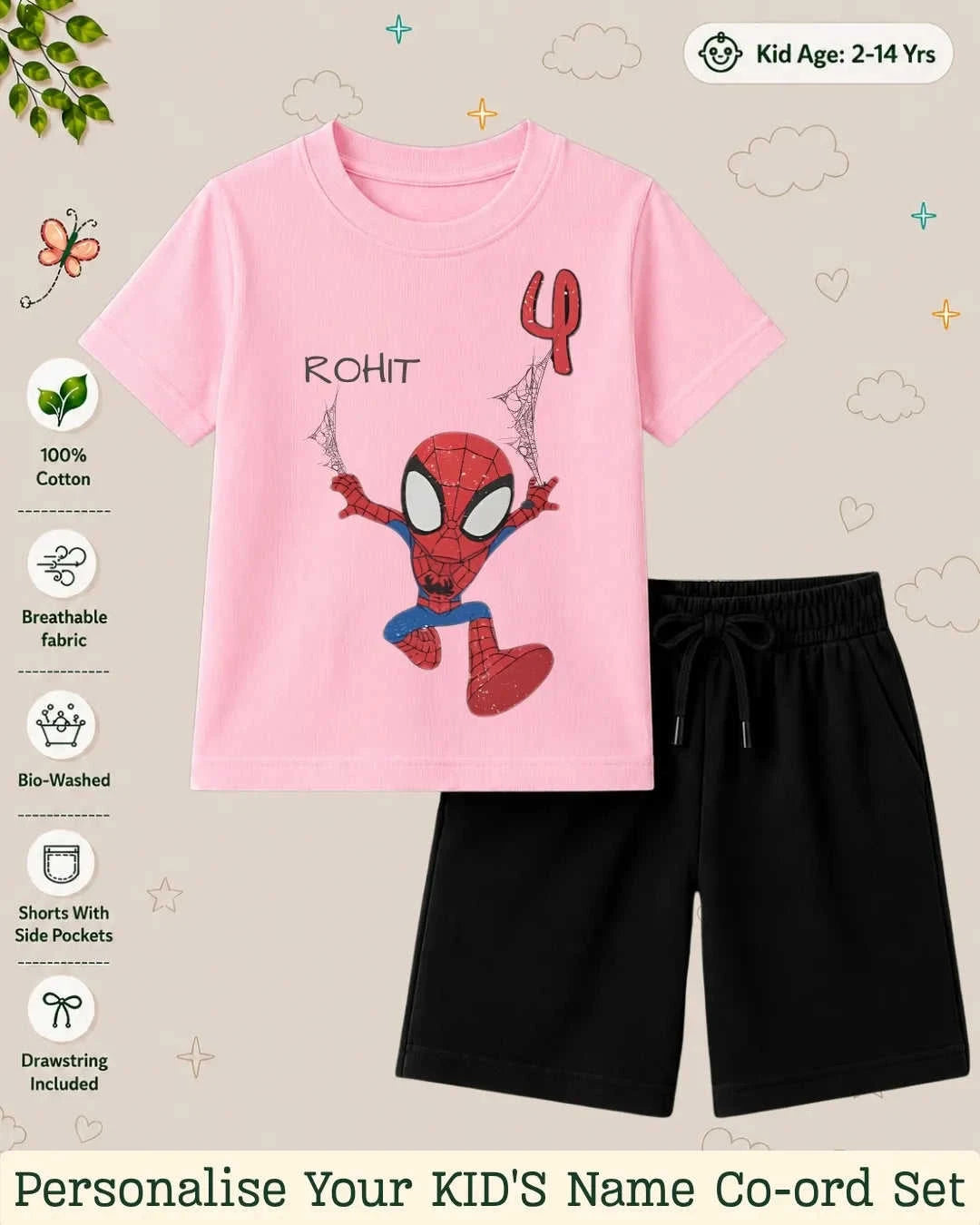 Hollywood Custom Kid Co-ord Set Swiftsoul