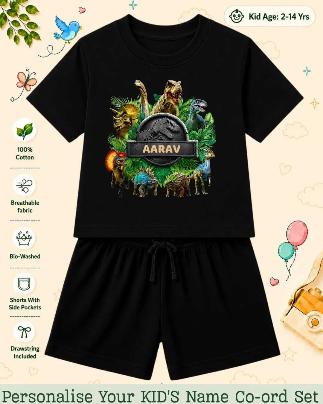 Hollywood Custom Kid Co-ord Set Swiftsoul
