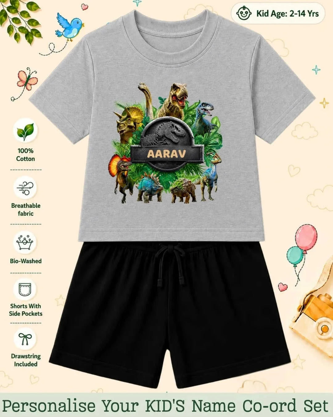 Hollywood Custom Kid Co-ord Set Swiftsoul