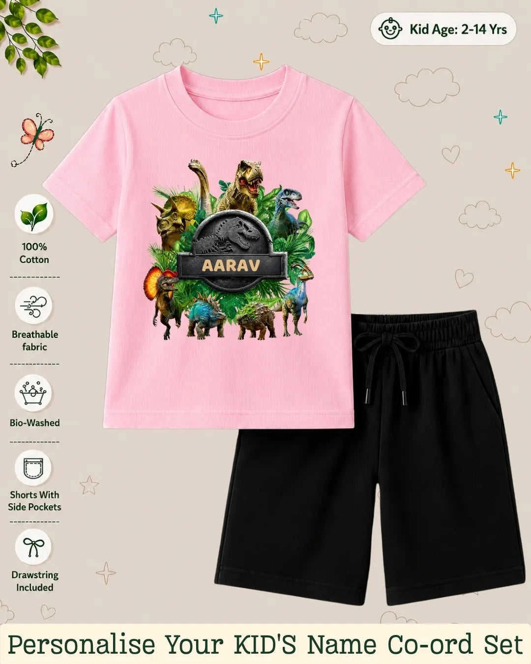 Hollywood Custom Kid Co-ord Set Swiftsoul