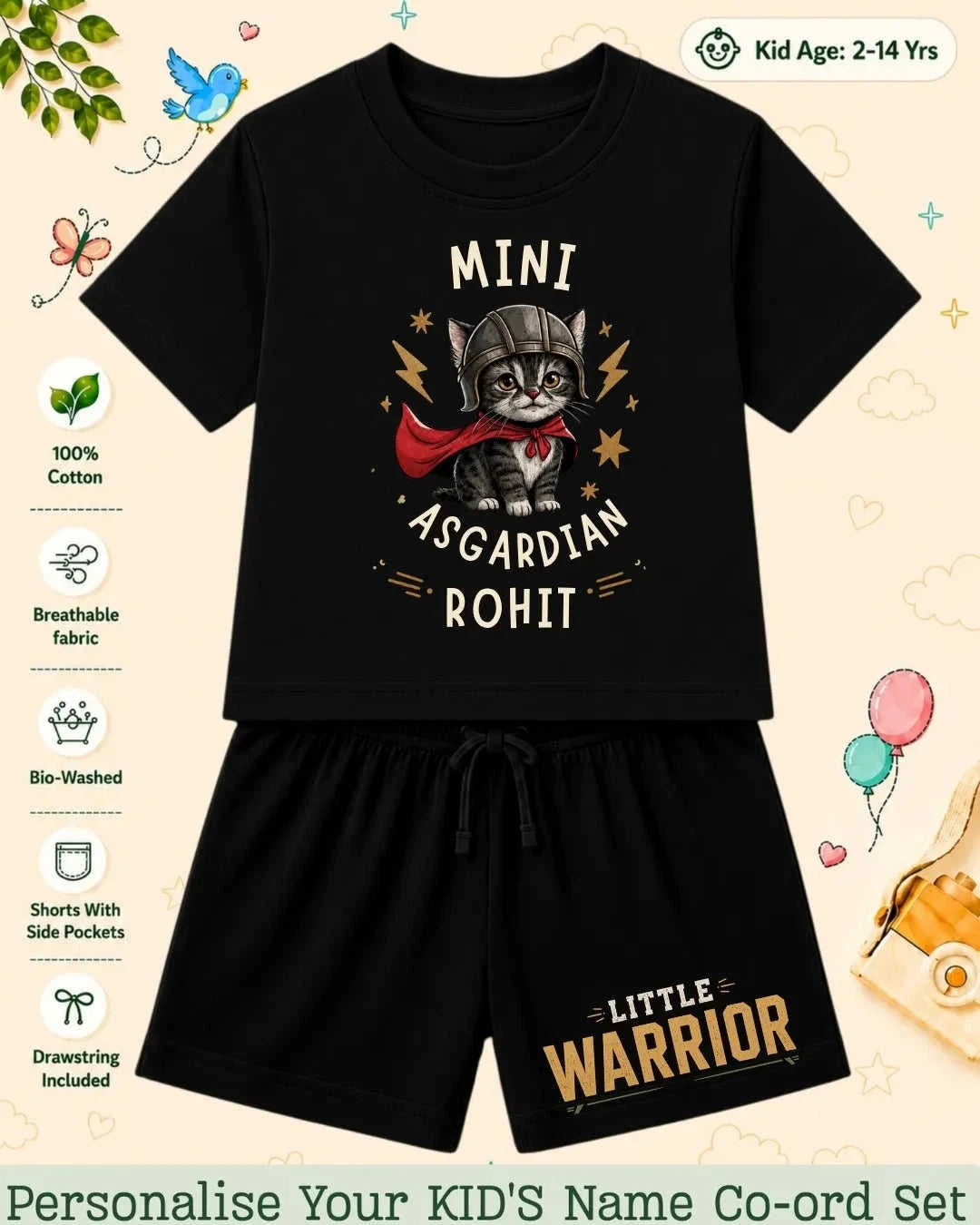 Hollywood Custom Kid's Co-ord Set Swiftsoul