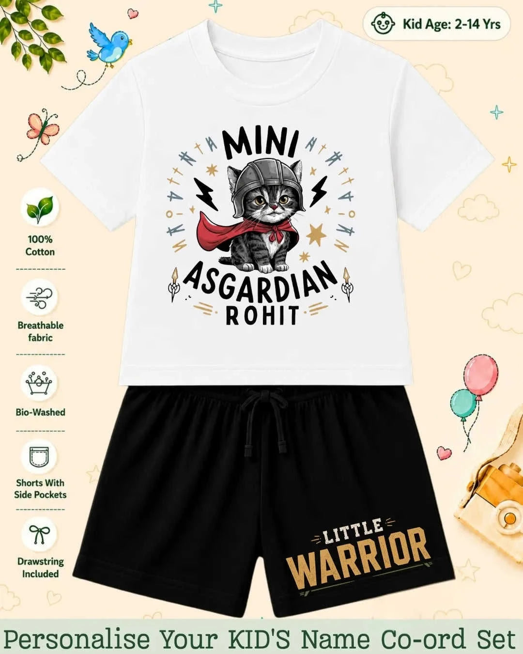 Hollywood Custom Kid's Co-ord Set Swiftsoul