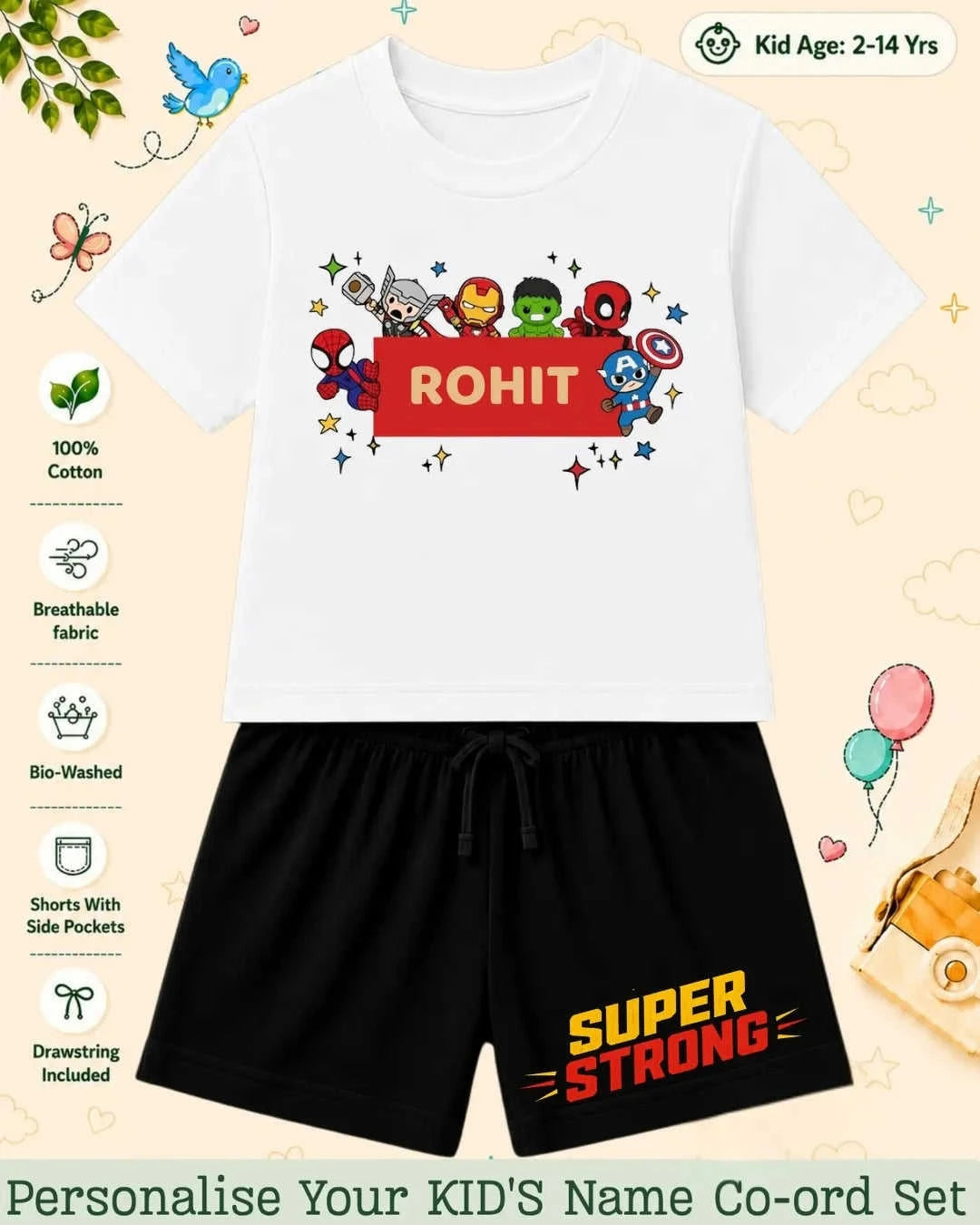 Hollywood Custom Kid's Co-ord Set Swiftsoul