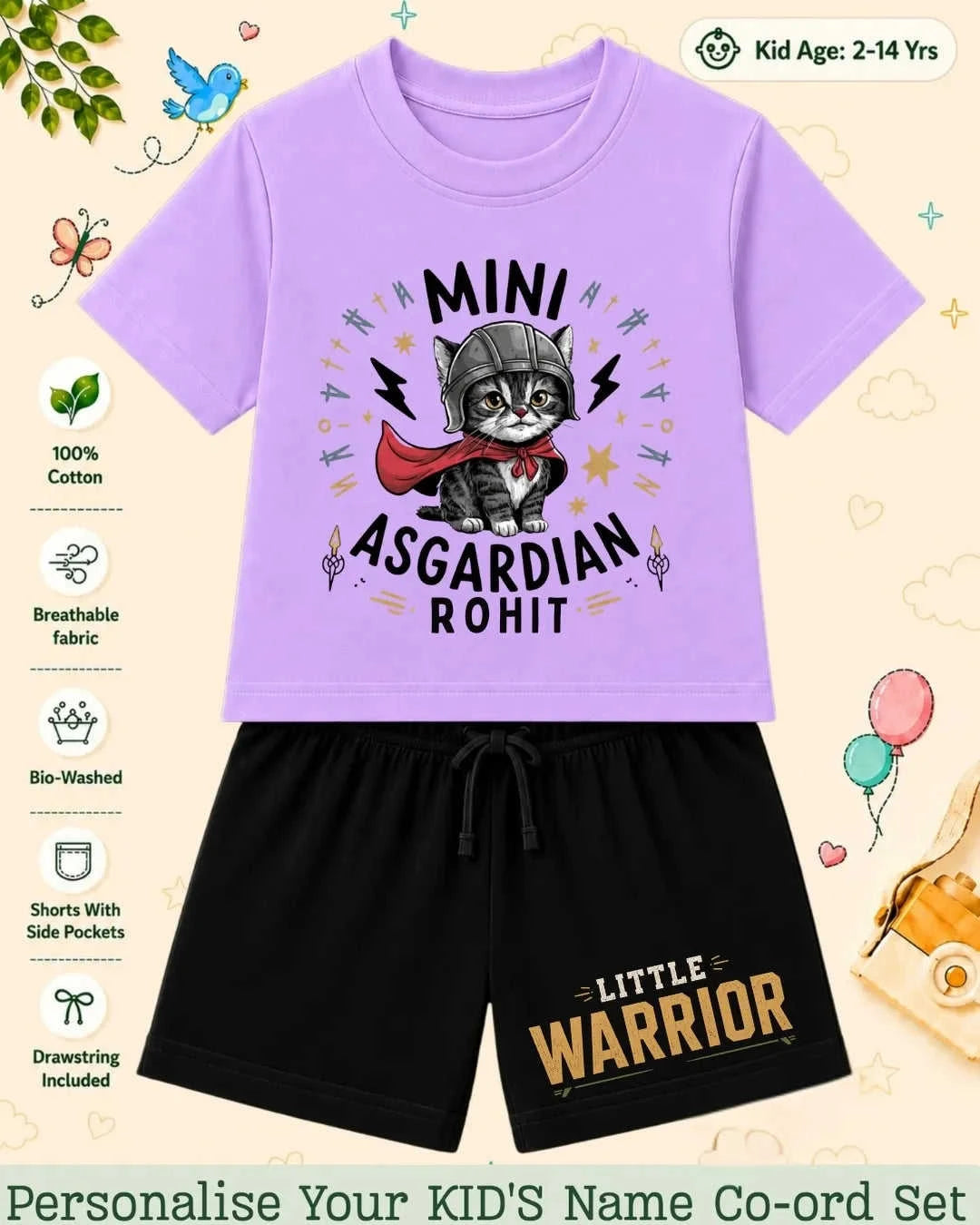 Hollywood Custom Kid's Co-ord Set Swiftsoul