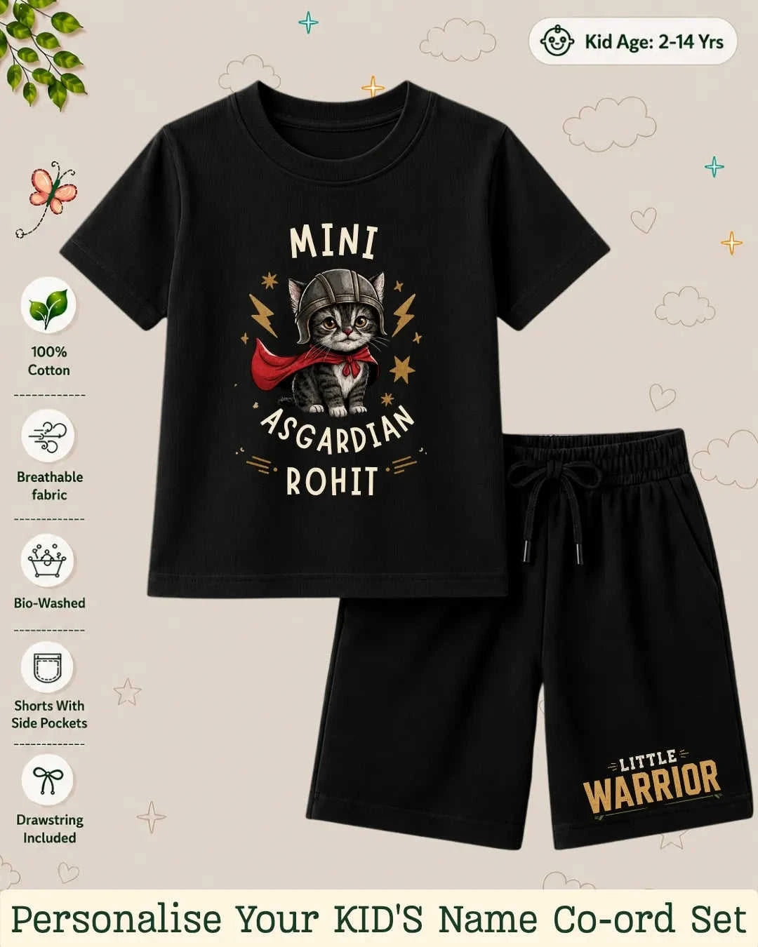 Hollywood Custom Kid's Co-ord Set Swiftsoul