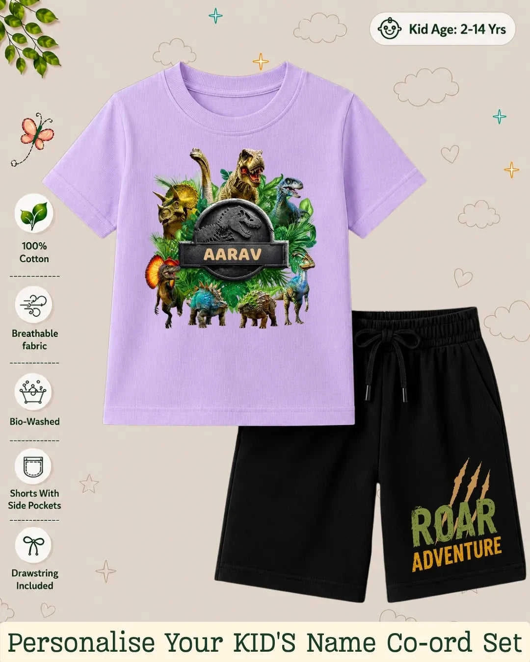 Hollywood Custom Kid's Co-ord Set Swiftsoul