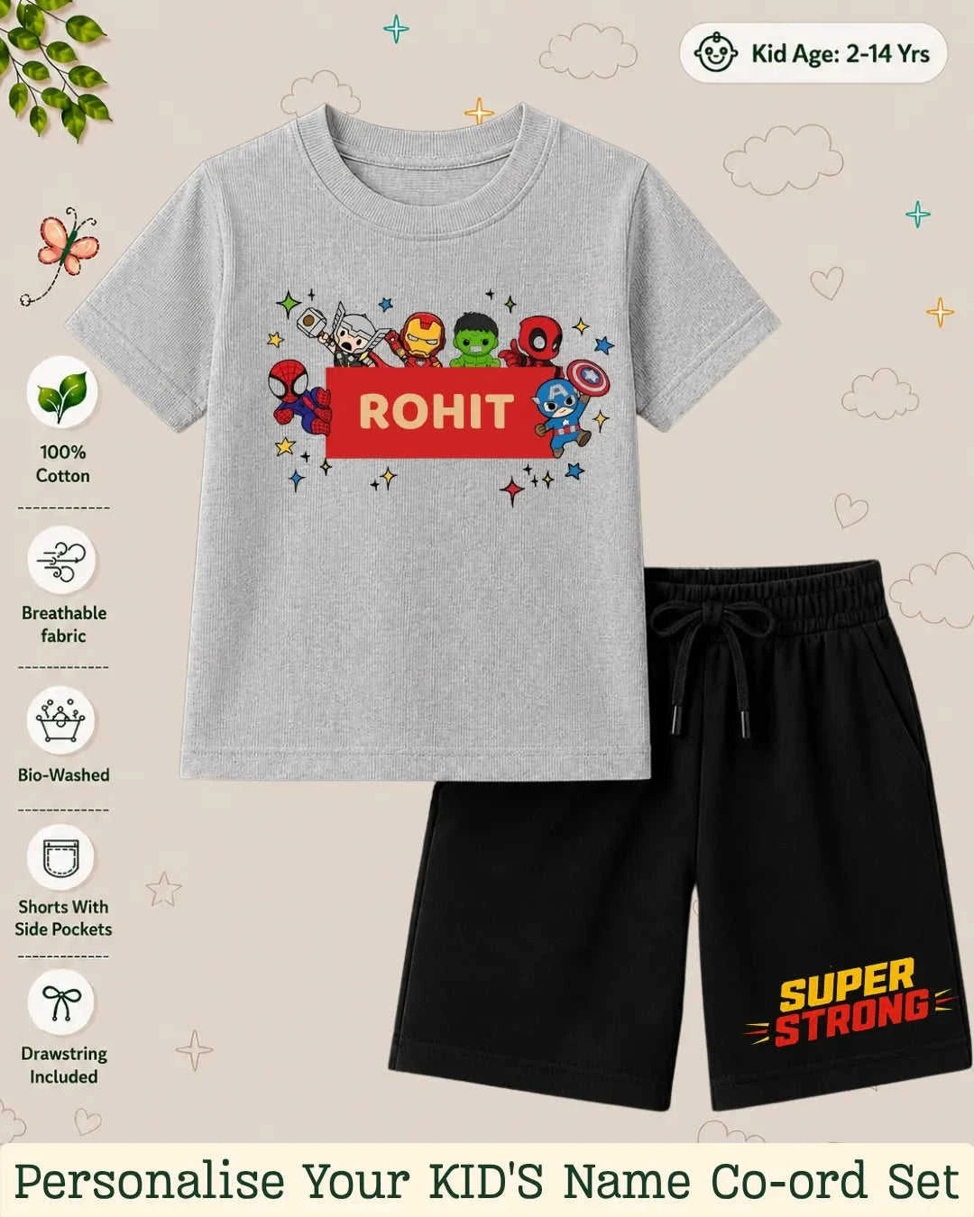 Hollywood Custom Kid's Co-ord Set Swiftsoul
