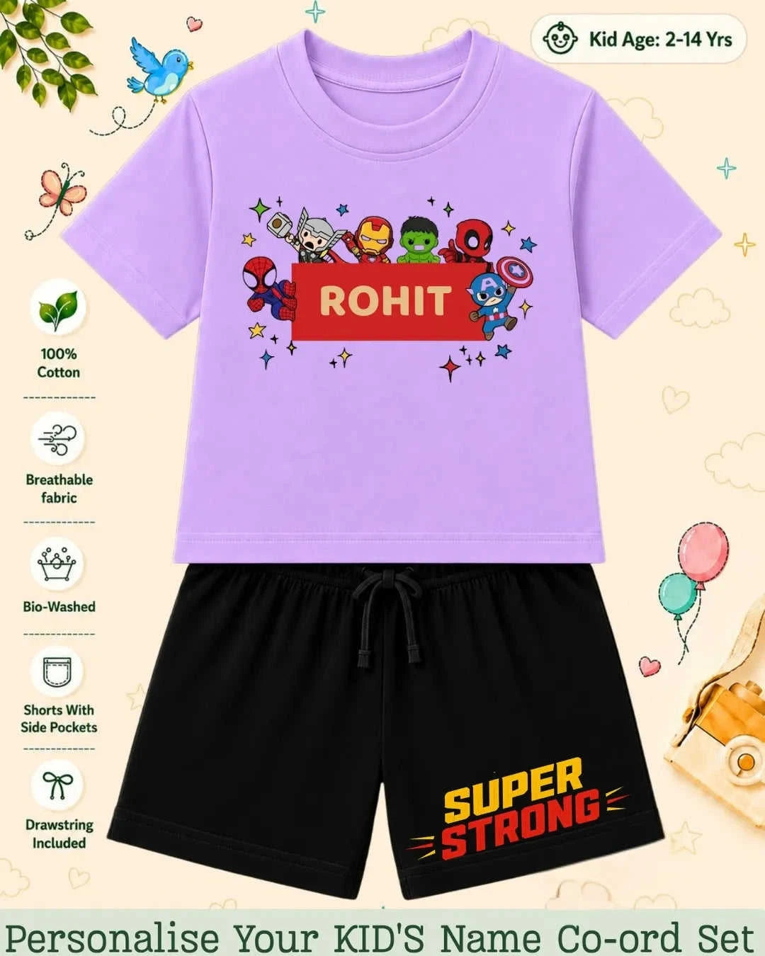 Hollywood Custom Kid's Co-ord Set Swiftsoul