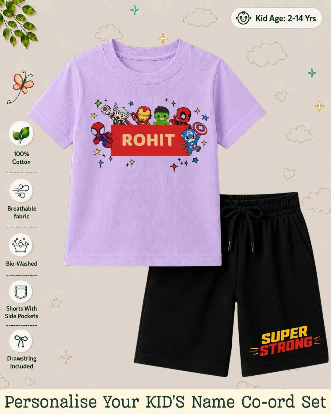 Hollywood Custom Kid's Co-ord Set Swiftsoul
