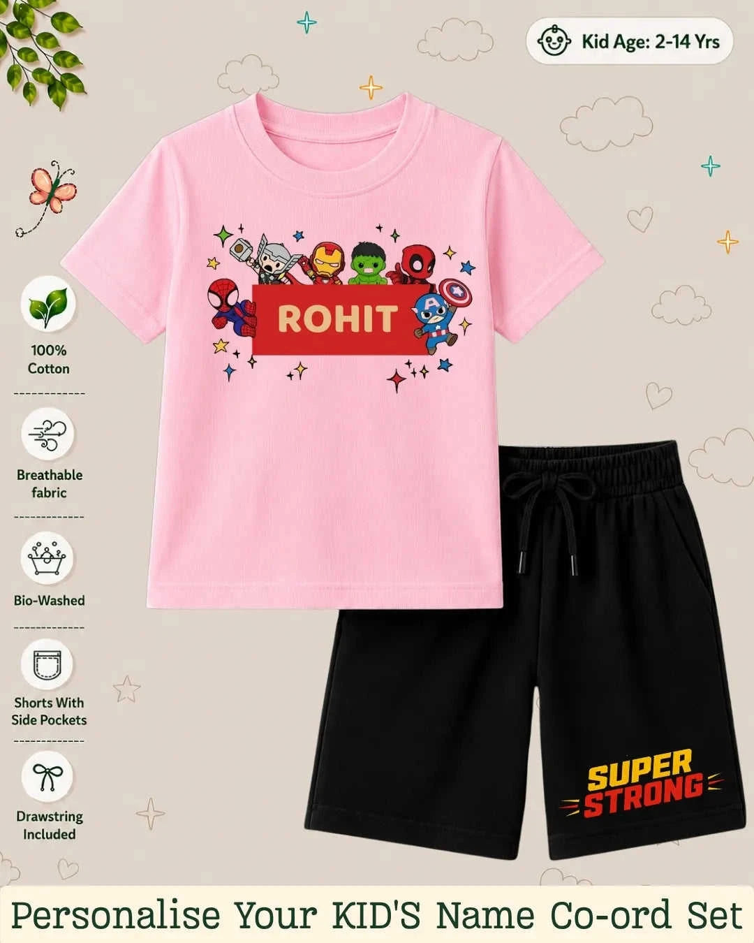 Hollywood Custom Kid's Co-ord Set Swiftsoul