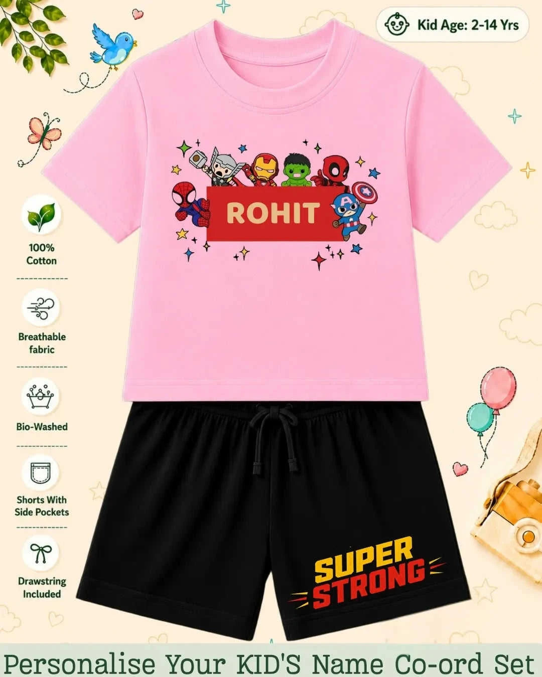 Hollywood Custom Kid's Co-ord Set Swiftsoul