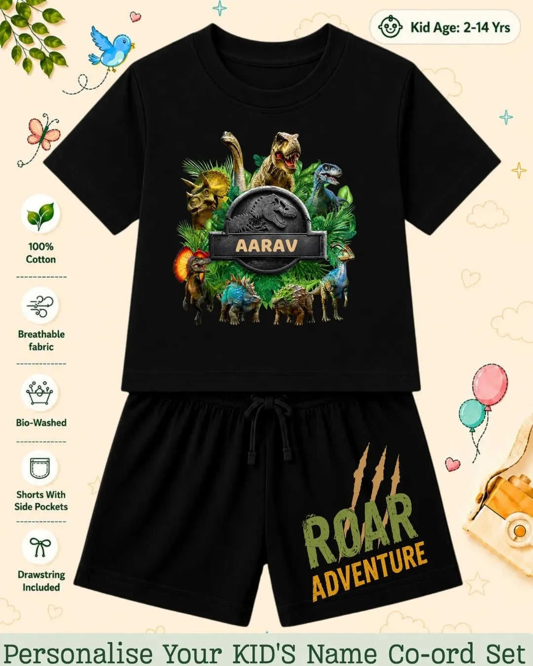 Hollywood Custom Kid's Co-ord Set Swiftsoul